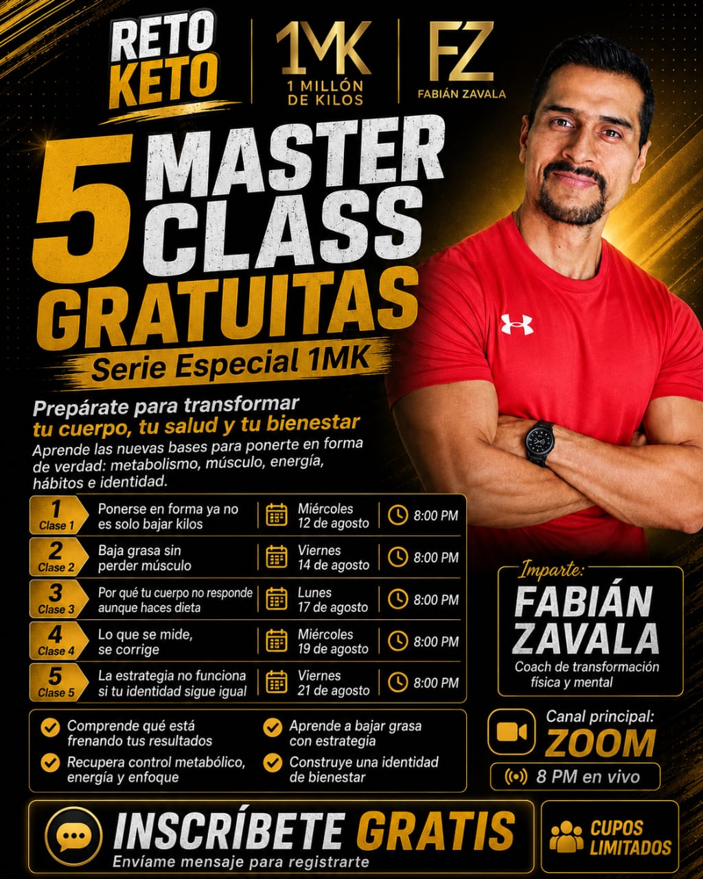 5 Master Class Gratuitas - Serie Especial 1MK con Fabi&aacute;n Zavala